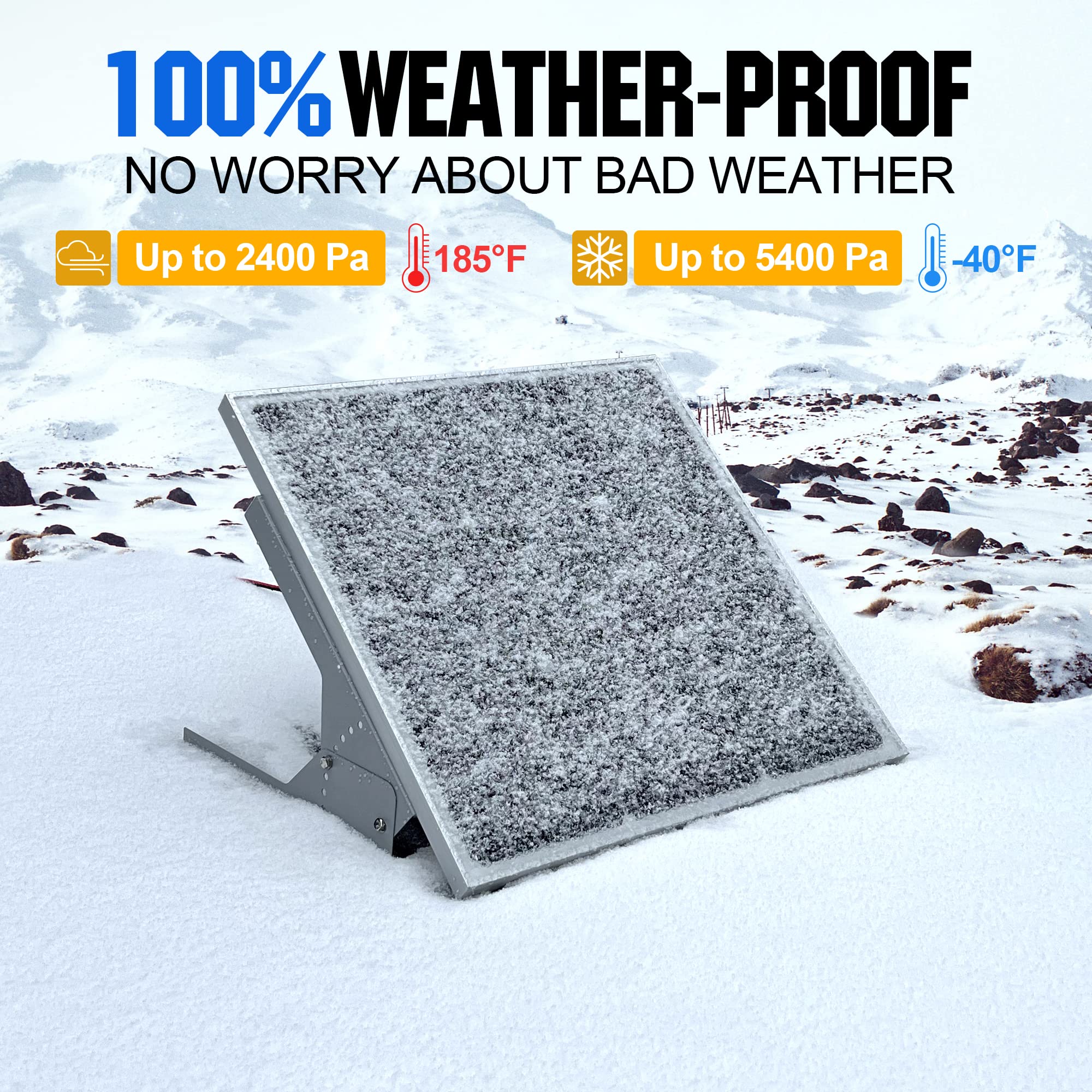50W 12V Solar Panel Kit with Waterproof Controller & Adjustable Mount - Solar Battery Trickle Charger Maintainer for Car, Motorcycle, Boat, RV, Marine & Camping | Perfect for Off-Grid Power & Outdoor Adventures