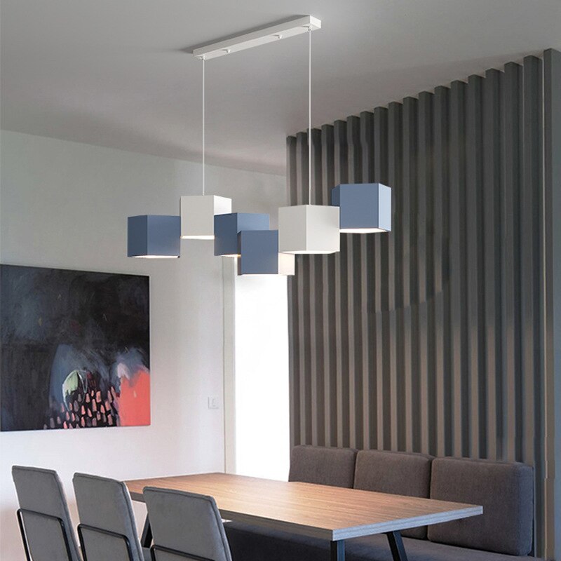 Modern Chandelier Lighting Blocks Pendant Light - Stylish Ceiling Fixture for Dining Room, Living Room & Bedroom Decor