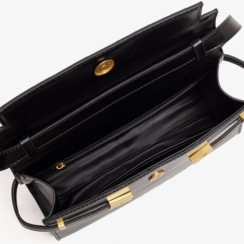 Stylish Vegan Leather Crossbody Shoulder Bag with Secure Lock Design - Perfect for Work, Travel & Everyday Use