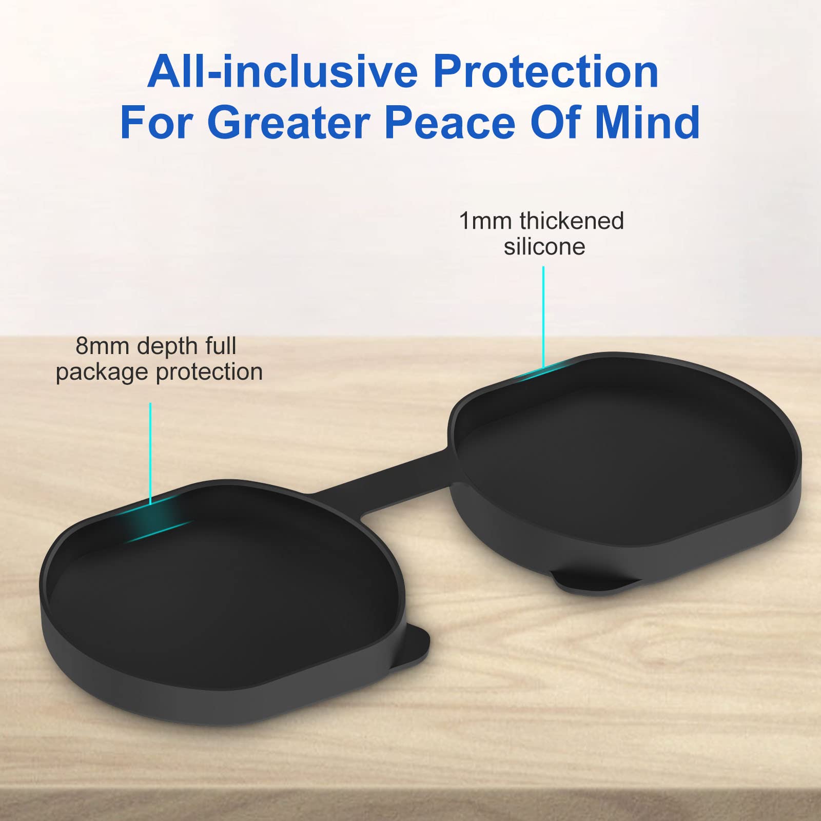 Sony PS VR2 Lens Cover - Silicone Anti-Scratch Protective Pad Accessories for Playstation VR2 Headset (Black) | Perfect for Gaming, VR Experiences & Lens Protection