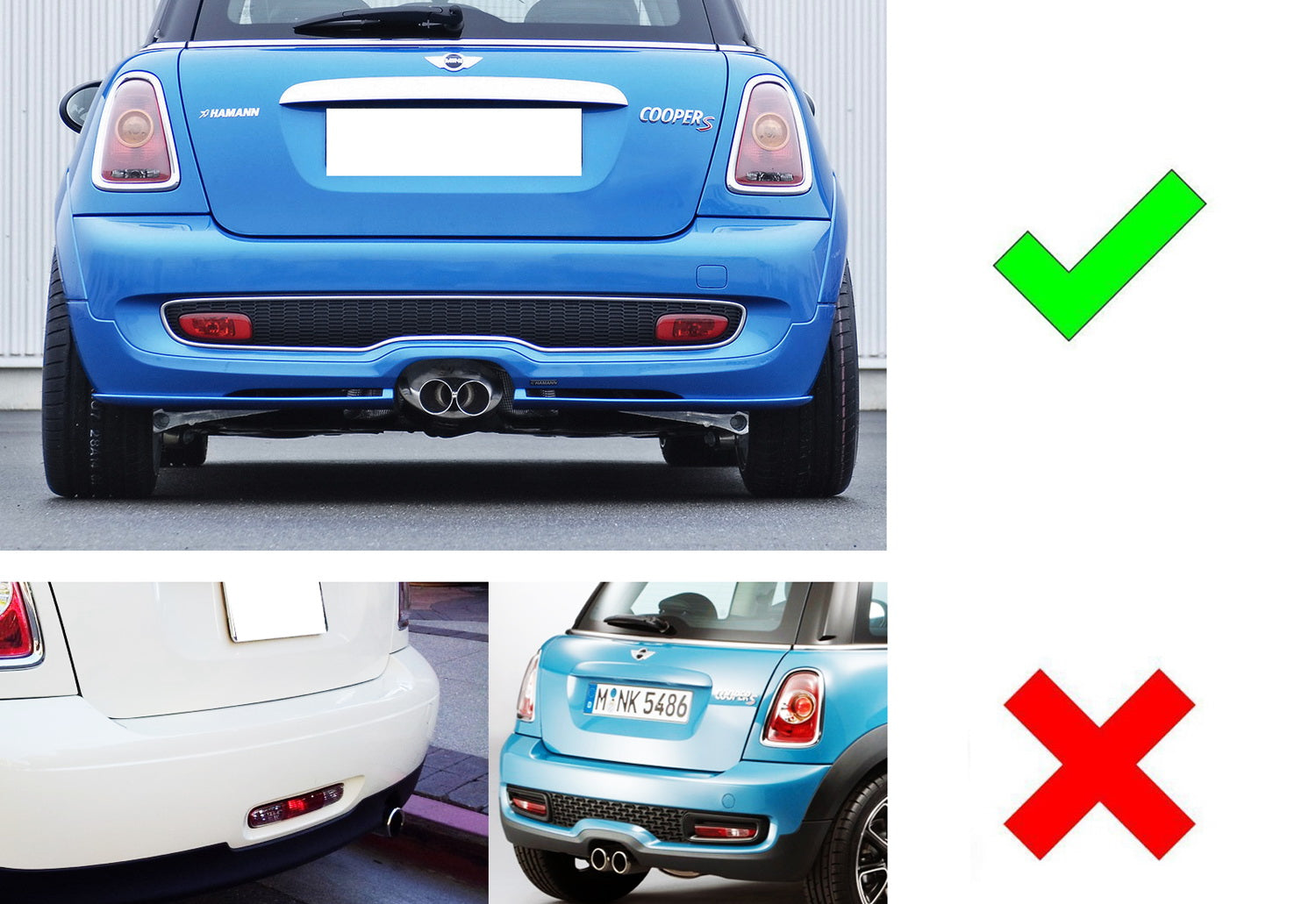 Clear Lens Union Jack Full LED Rear Fog Lamps Assembly for MINI R56 R57 R58 R59 - High Visibility Safety Lights for Night Driving & Bad Weather Conditions