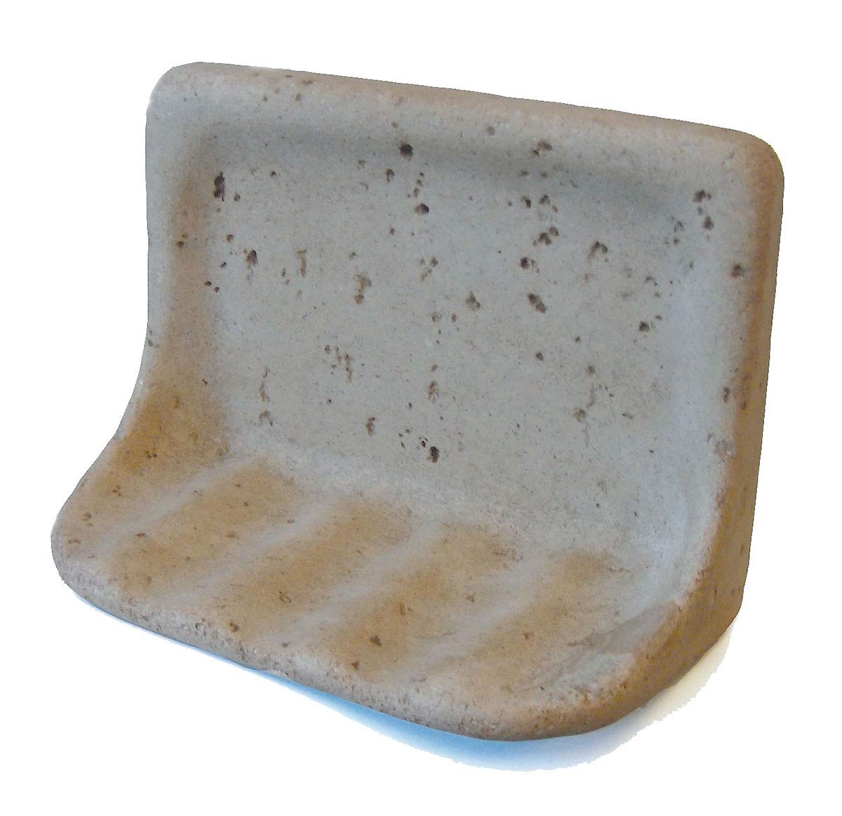 Cast Stone Soap Dish - Ivory/Mocha Bathroom Organizer - Heavy Duty Shower Soap Holder - Perfect for Bathroom, Spa & Luxury Hotel Decor