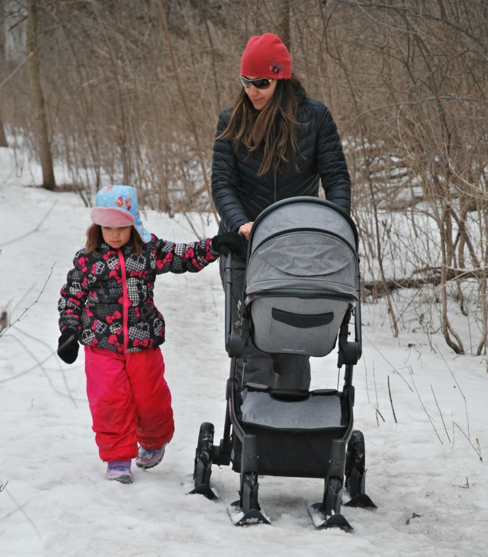 PremierSki Stroller Skis - All-Terrain Baby Jogger Skis for Snow | Winter Stroller Accessories for Outdoor Adventures & Snowy Walks