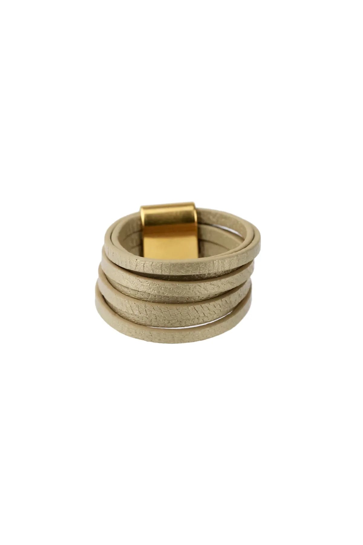 Stylish Leather Metallic Ring for Women - Fashion Jewelry Accessory for Everyday Wear, Parties & Gifts