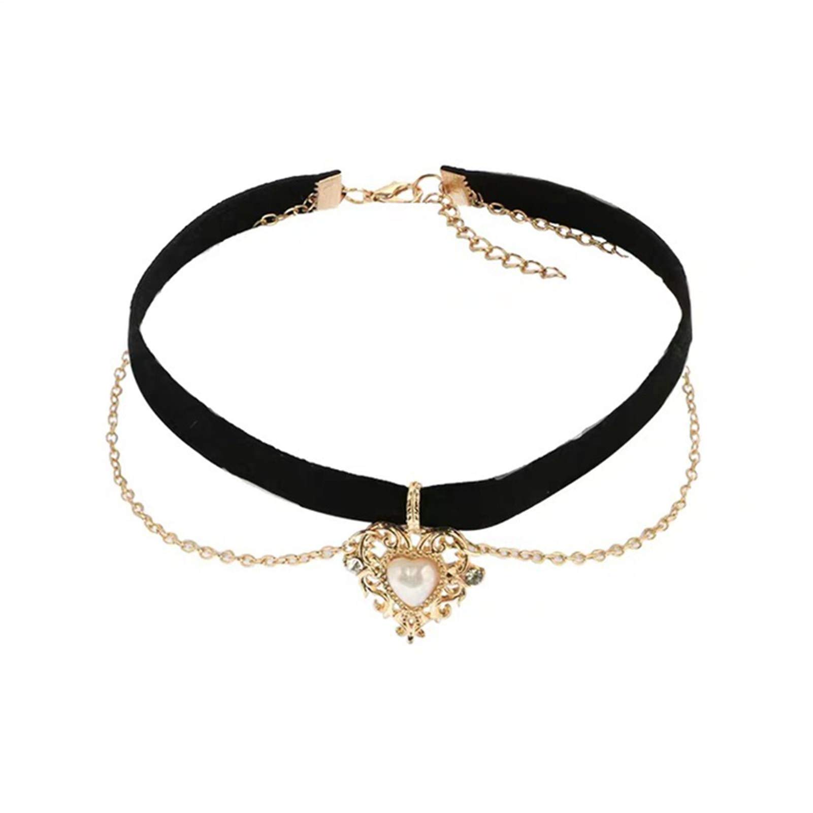 Academyus Baroque Pearl Choker Necklace for Women - Elegant Gothic Jewelry for Date Night
