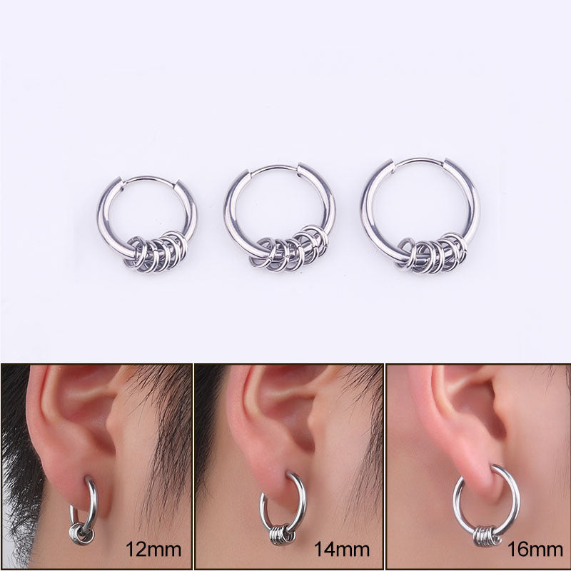 18K Gold Plated Surgical Steel Cartilage Hoop Earrings - Minimalist Bead Design | HSEC1805 | Perfect for Everyday Wear, Parties & Gifting
