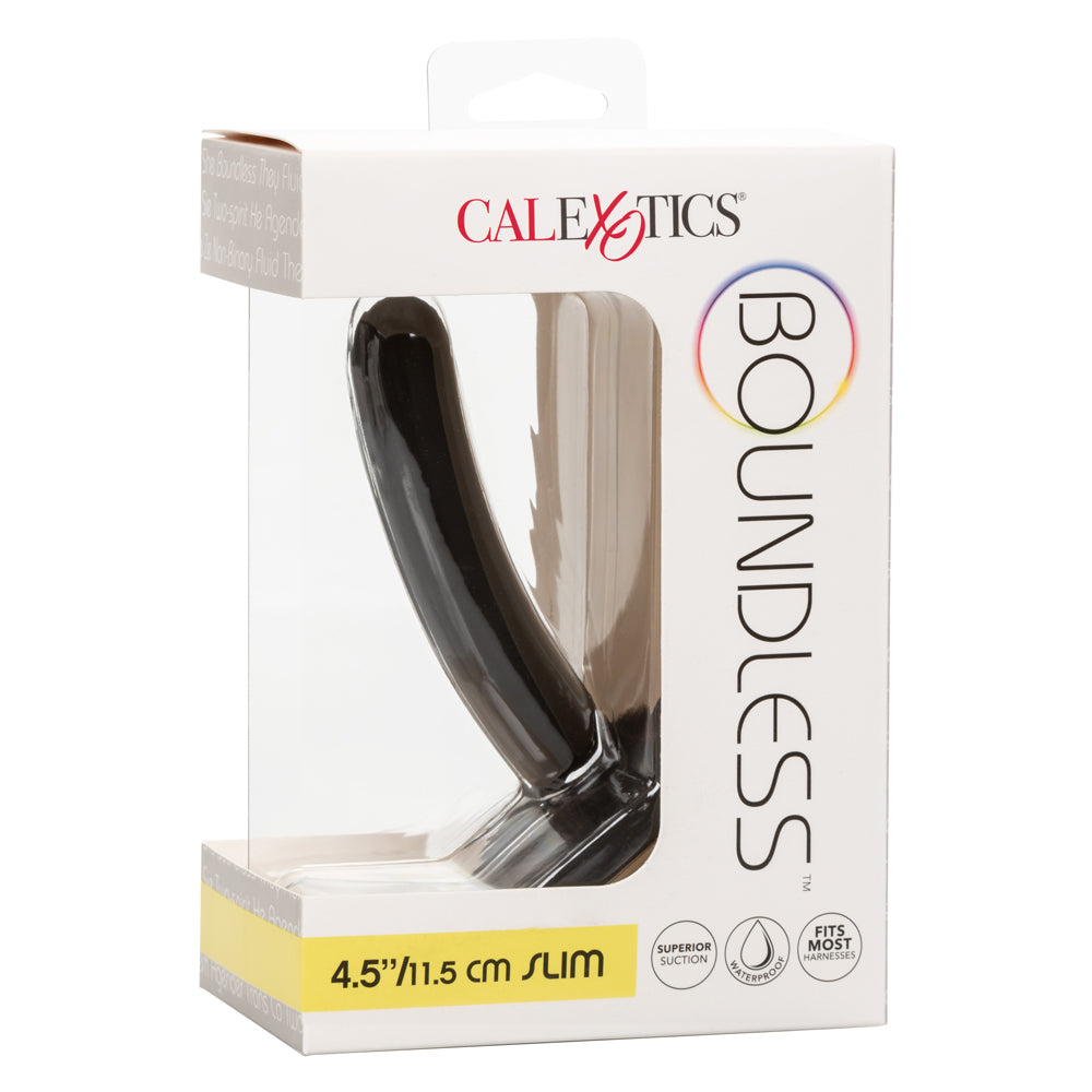 Boundless 4.5 Inch Slim Suction Cup Dildo - Waterproof Flexible Silicone Adult Toy for Shower, Bath & Bedroom Pleasure