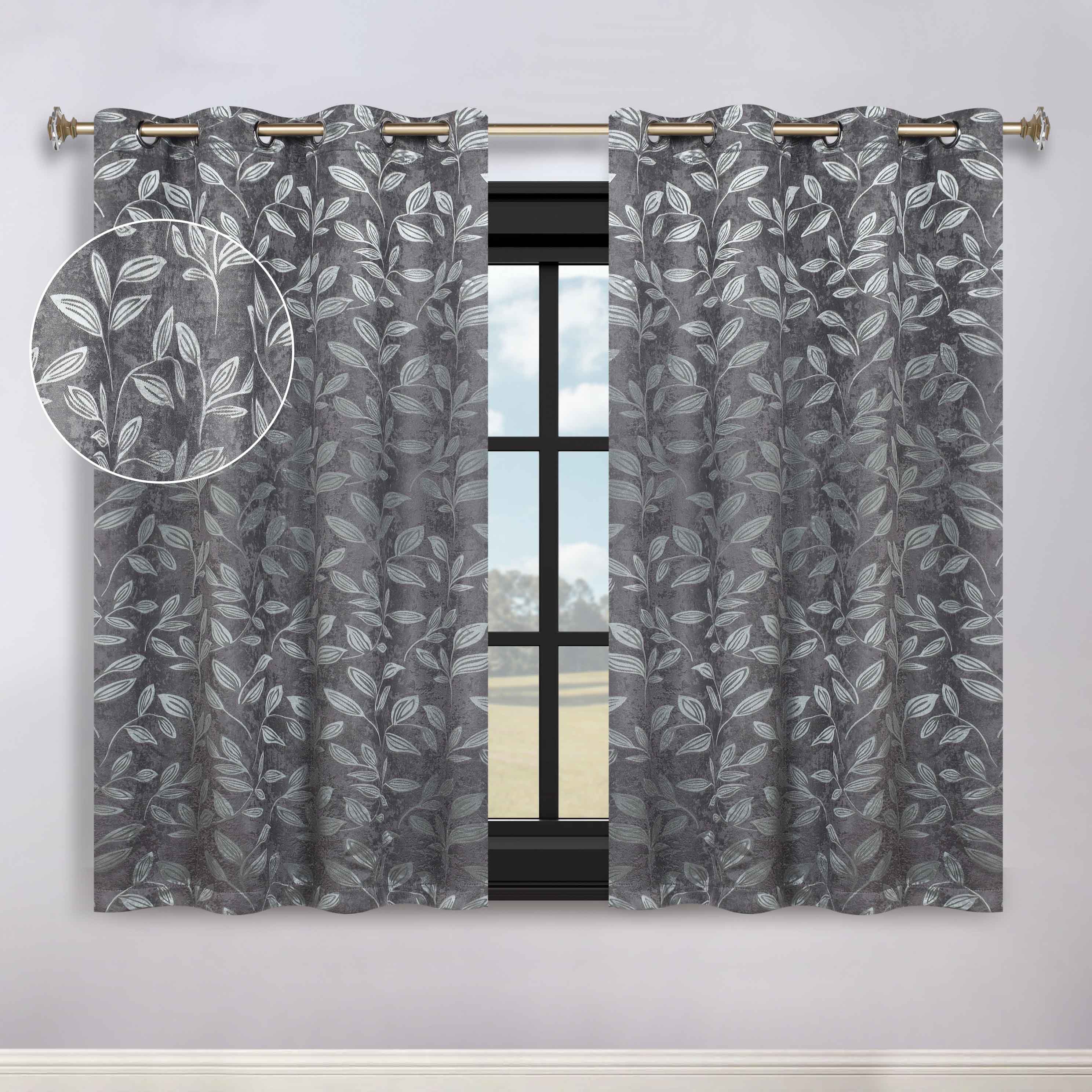 Machine Washable Blackout Curtains for Bedroom - Set of 2 Panels, Thermal Insulated Room Darkening Drapes for Nursery, Living Room & Home Theater