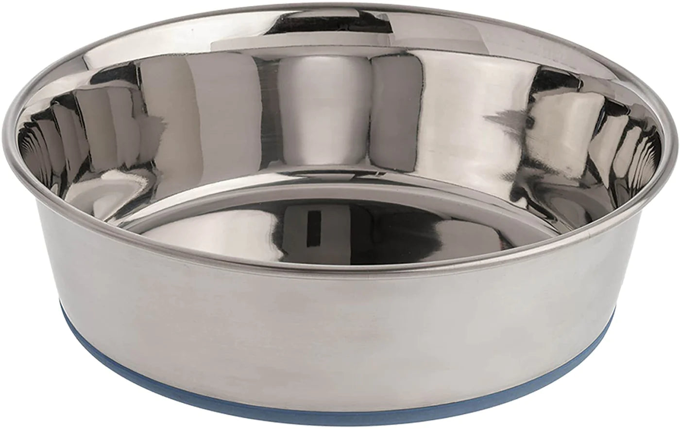 Non-Slip Stainless Steel Pet Food & Water Bowl - Durable Anti-Skid Design for Dogs & Cats - Perfect for Home, Travel, and Outdoor Use