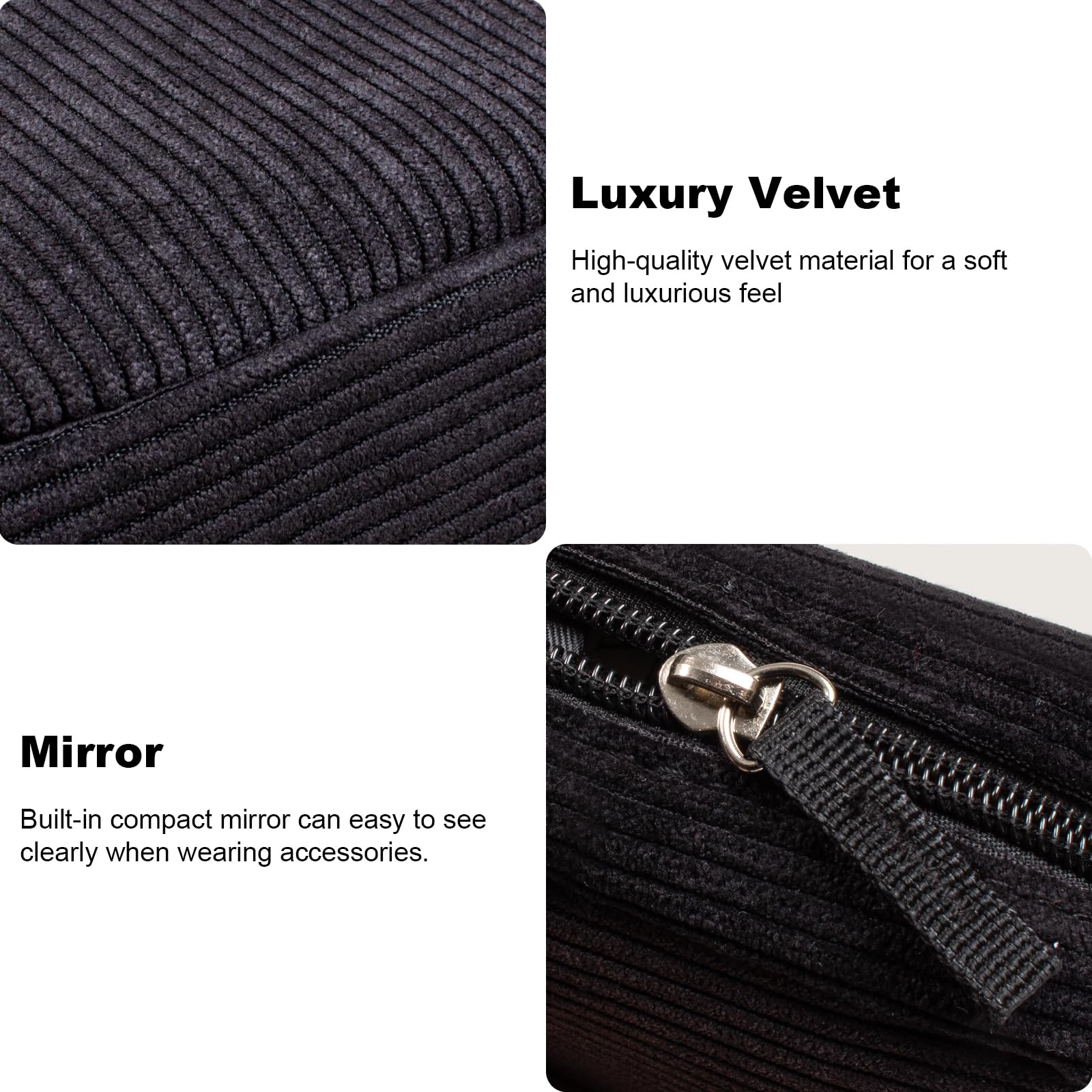 Cute Mini Corduroy Makeup Bag for Women - Small Travel Cosmetic Pouch & Toiletry Organizer - Perfect for Purse, Cosmetics, Jewelry, Headphones Storage - Ideal for Travel, Gym, Daily Essentials