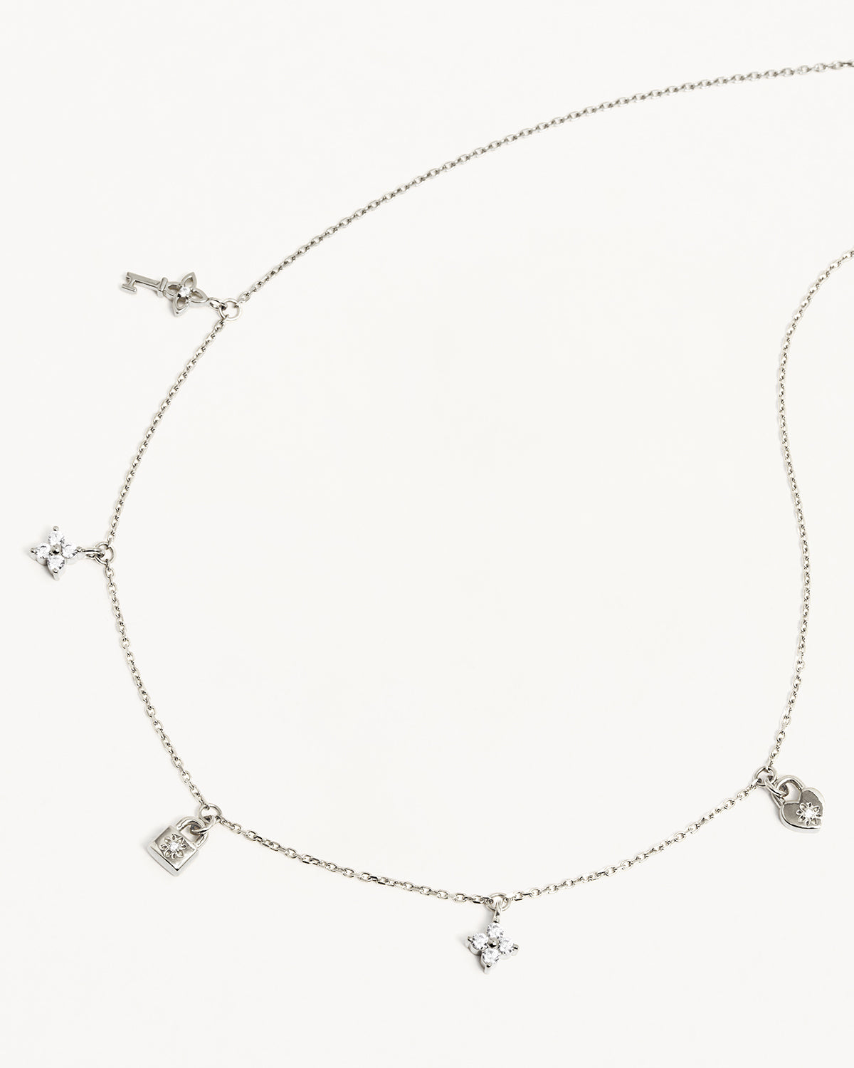925 Sterling Silver Love Unlocked Charm Choker Necklace - Romantic Gift for Her, Valentine's Day Jewelry, Anniversary Present for Girlfriend