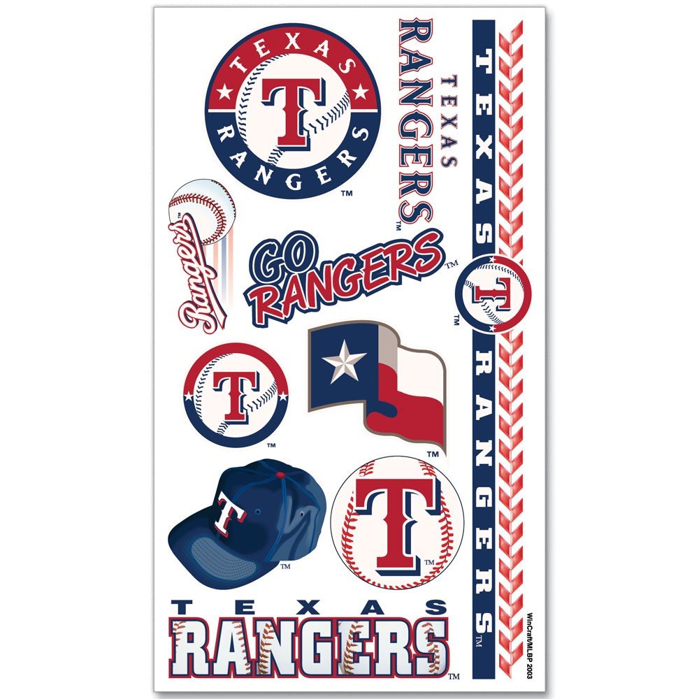 Wincraft MLB Texas Rangers Temporary Tattoos - Officially Licensed Team Logo Decals for Fans & Kids - Perfect for Game Day, Parties & Sports Events