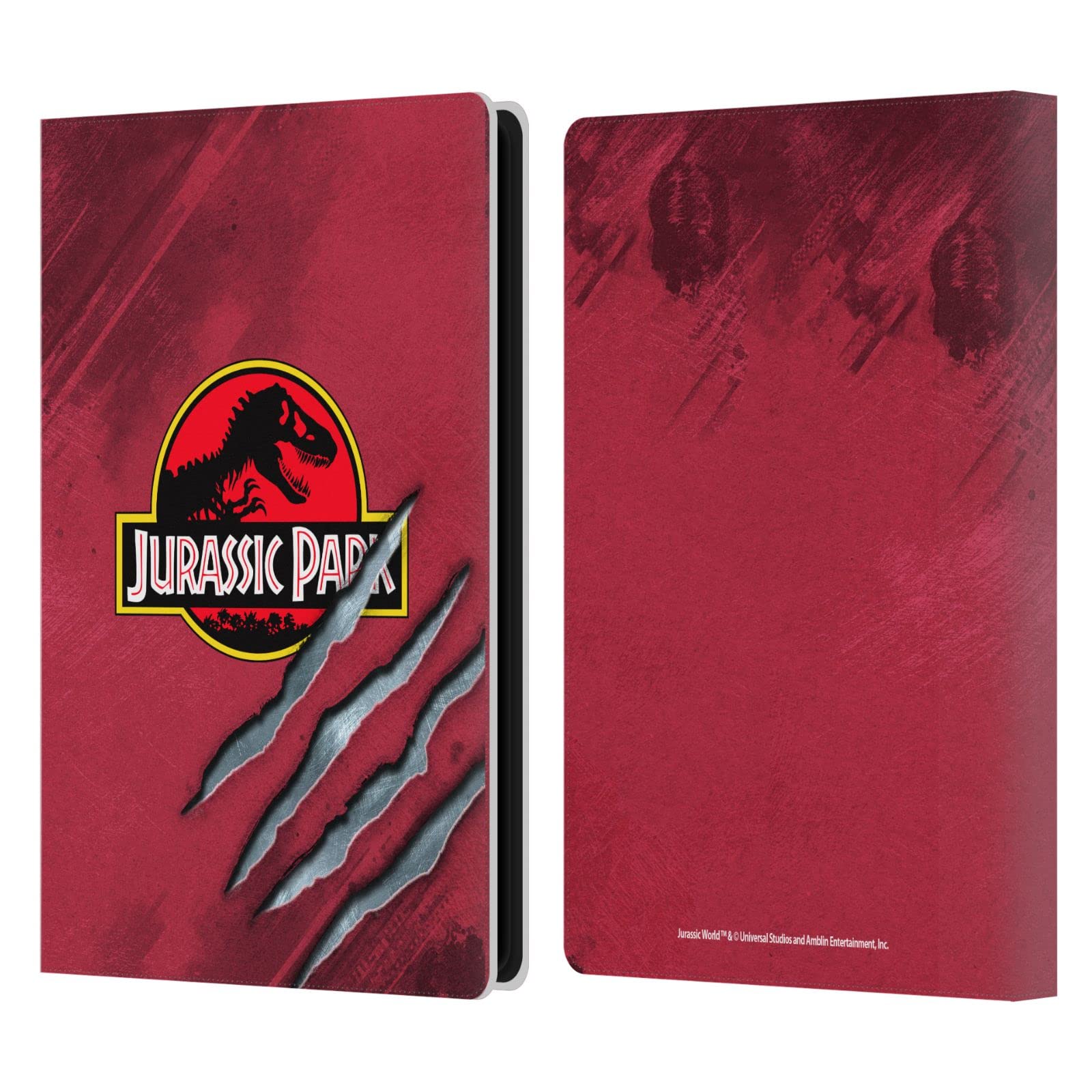 Jurassic Park Red Claw Logo Leather Kindle Paperwhite 4 Case (2019) – Officially Licensed by Head Case Designs, Perfect for Reading and Travel