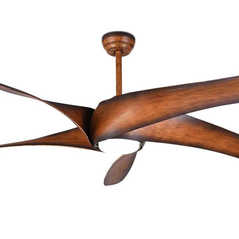 **60 Inch Vintage Brown Ceiling Fan - Energy Efficient with Remote Control - Perfect for Living Room, Bedroom, and Outdoor Patio**