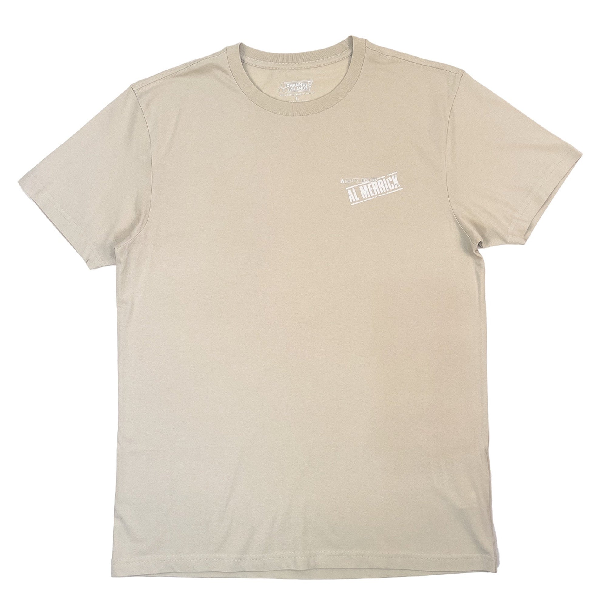Channel Islands Al Stamp OG Men's Short Sleeve T-Shirt - Cement Gray Casual Tee for Surfing, Skateboarding & Streetwear Fashion