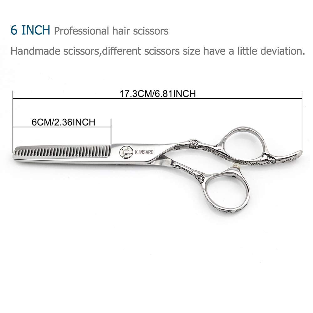 Professional 6 Inch Hair Cutting Scissors & Thinning Shears Set - Barber Stylist Tools for Precision Haircuts & Texturizing | Salon & Home Use