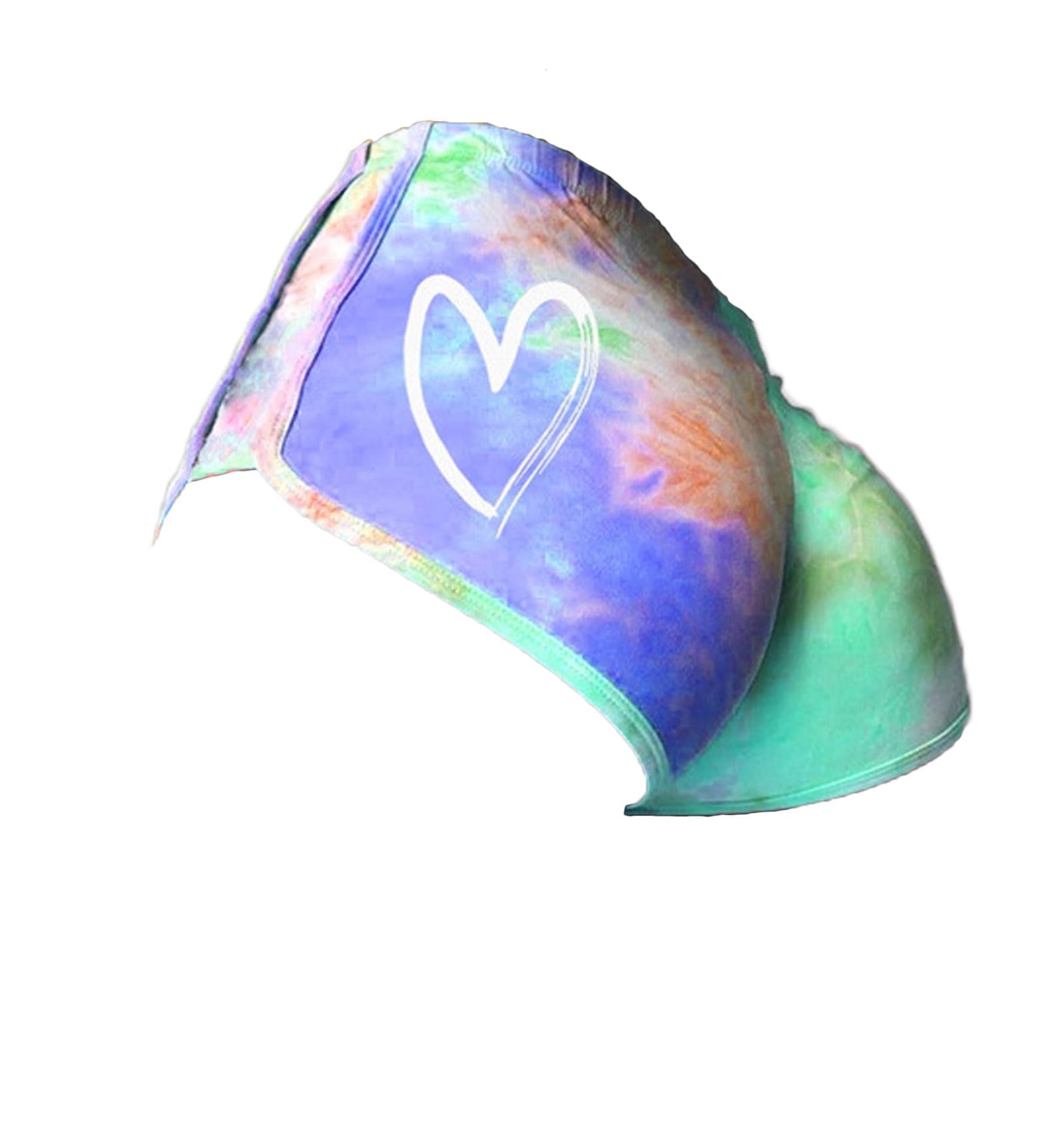 Colorful Tie Dye Women's Workout Shorts - High Waisted Yoga Athletic Shorts for Running, Gym & Summer Outdoor Activities
