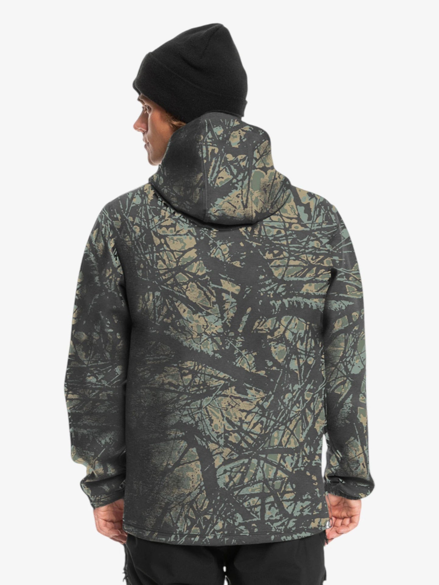 Quiksilver Shredder Camo Green Snow Jacket - Men's Winter Waterproof Ski Coat for Snowboarding & Outdoor Adventures
