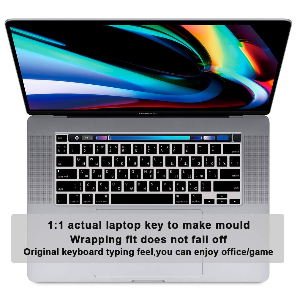Russian Language Silicone Keyboard Cover for MacBook Pro 16
