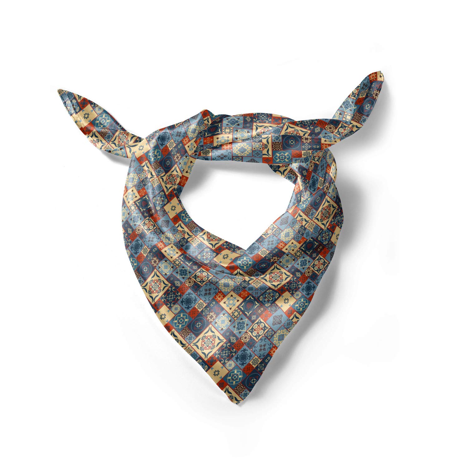 Ambesonne Moroccan Hair Scarf - Tunisian Style Head Wrap for Women - Boho Fashion Accessory for Beach, Travel & Everyday Wear