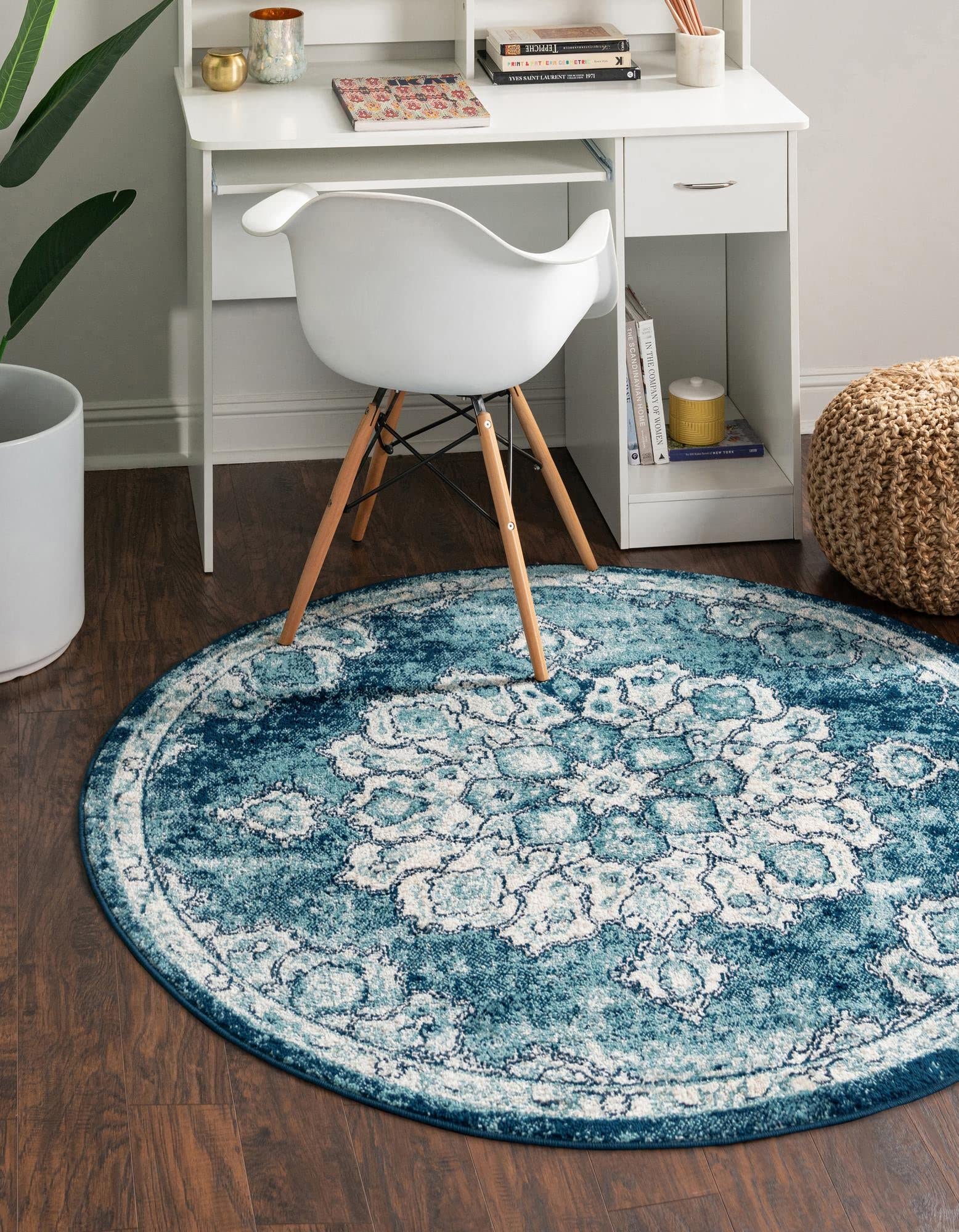 Unique Loom Parker Collection Kokulu Round Area Rug - 7'10