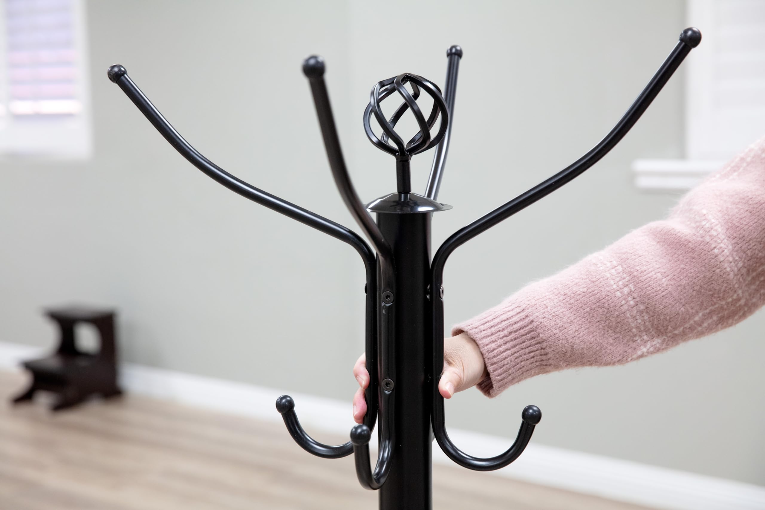 Frenchi Home Furnishing 12-Hook Wall Mounted Coat Rack - Heavy Duty Metal Entryway Organizer for Hats, Scarves & Jackets - Perfect for Hallway, Bedroom & Mudroom Organization