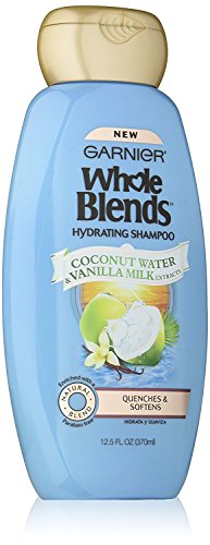 Garnier Whole Blends Hydrating 2-in-1 Shampoo & Conditioner with Coconut Water & Vanilla Milk Extracts - 12.5 fl oz | Moisturizing Hair Care for Dry & Damaged Hair | Perfect for Daily Use & Travel