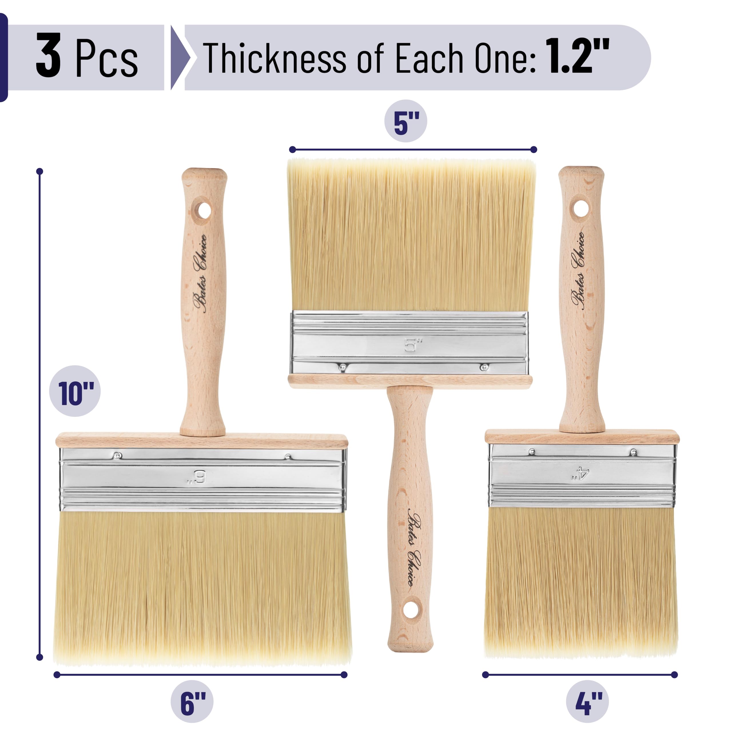 Bates Deck Stain Brush Set - 4