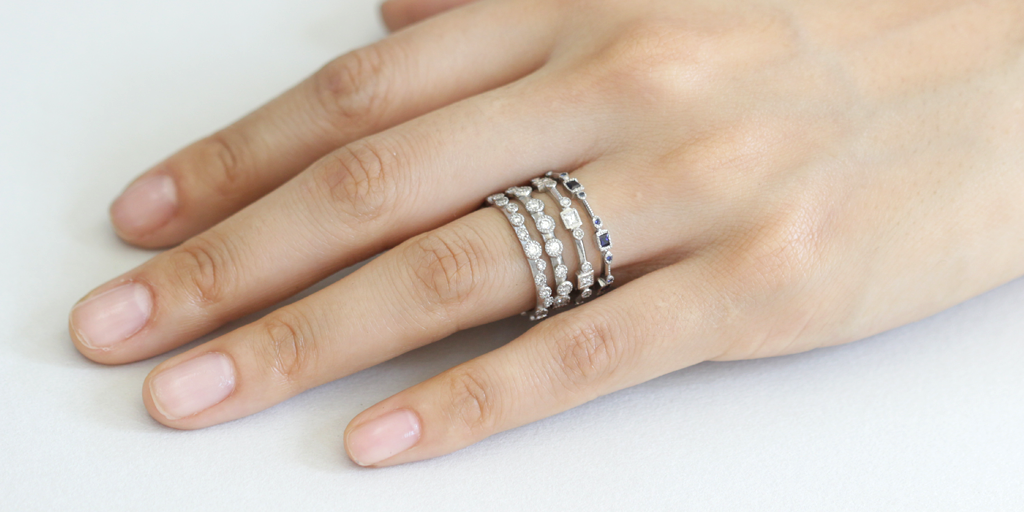 Melee 32 White Diamond Ring - Elegant 14K Gold Wedding Band for Women, Perfect for Engagement & Anniversary Gifts