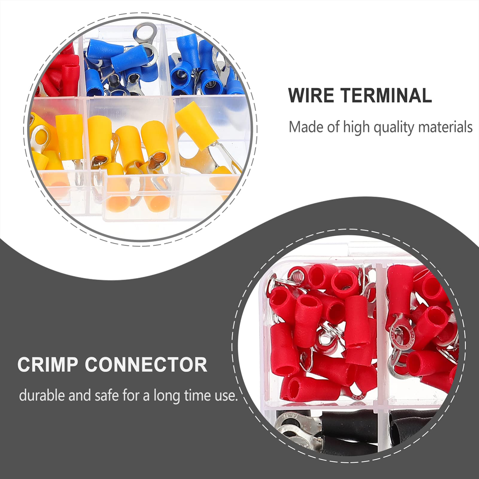 UKCOCO 102Pcs Heat Shrink Wire Connectors Kit - Waterproof Electrical Wire Terminals with Insulated Marine & Automotive Crimp Connectors, Ring Fork Hook Spade Splices for Secure Wiring - Perfect for DIY, Marine, Automotive & Home Electrical Projects