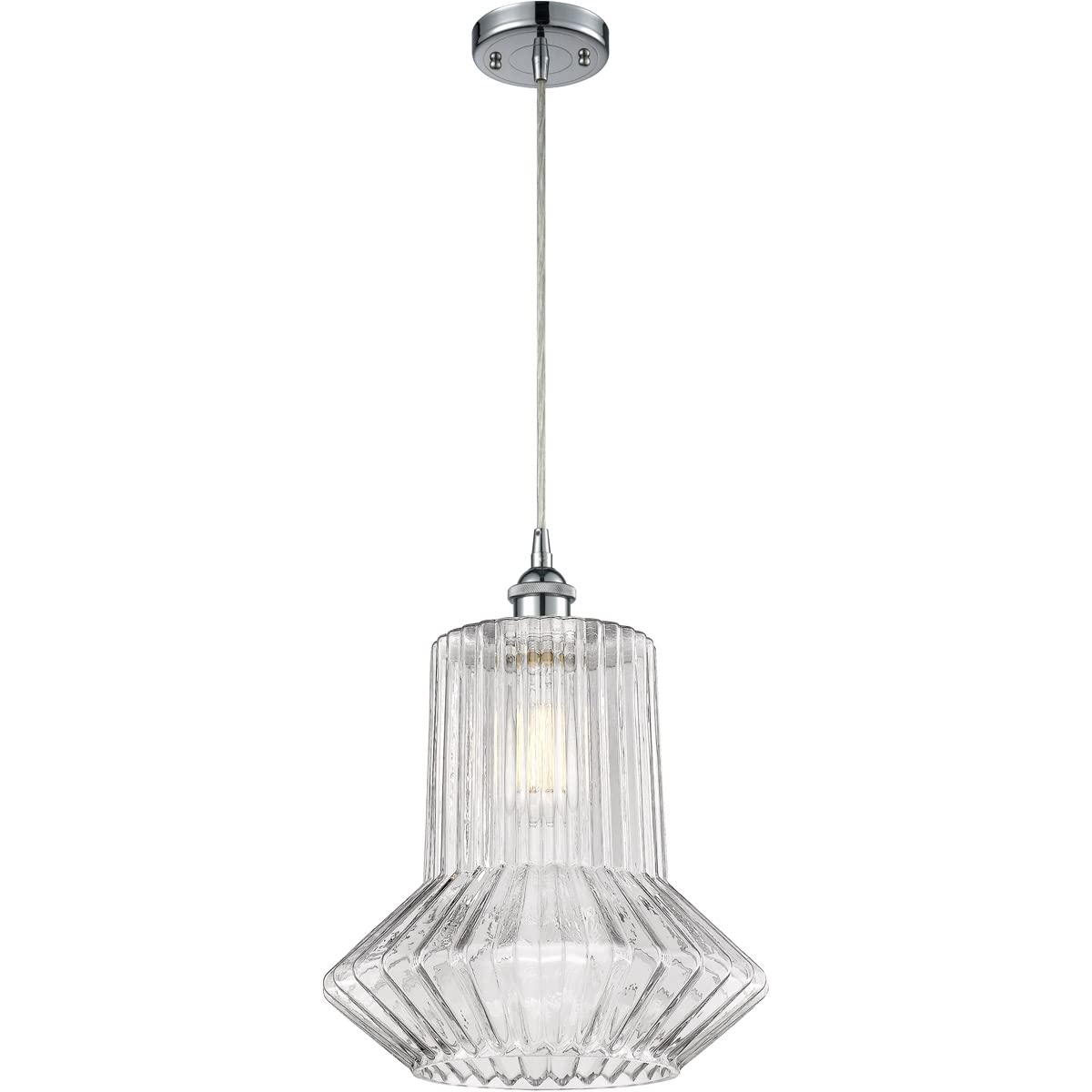 Innovations 516-1P-PC-G212-LED Vintage Style Dimmable LED Pendant Light Fixture - Polished Chrome Finish - Perfect for Kitchen Island, Dining Room or Bar Lighting