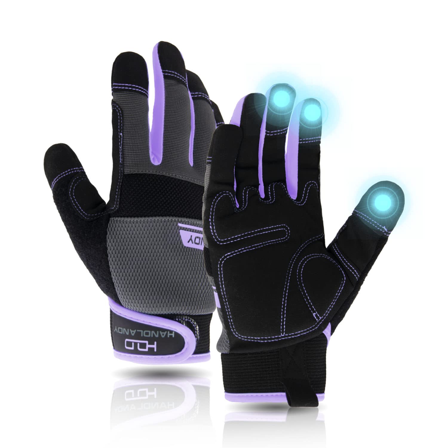 Women's Utility Work Gloves - Touch Screen Safety Gloves for Mechanics & Yard Work | Durable & Breathable for Outdoor Tasks