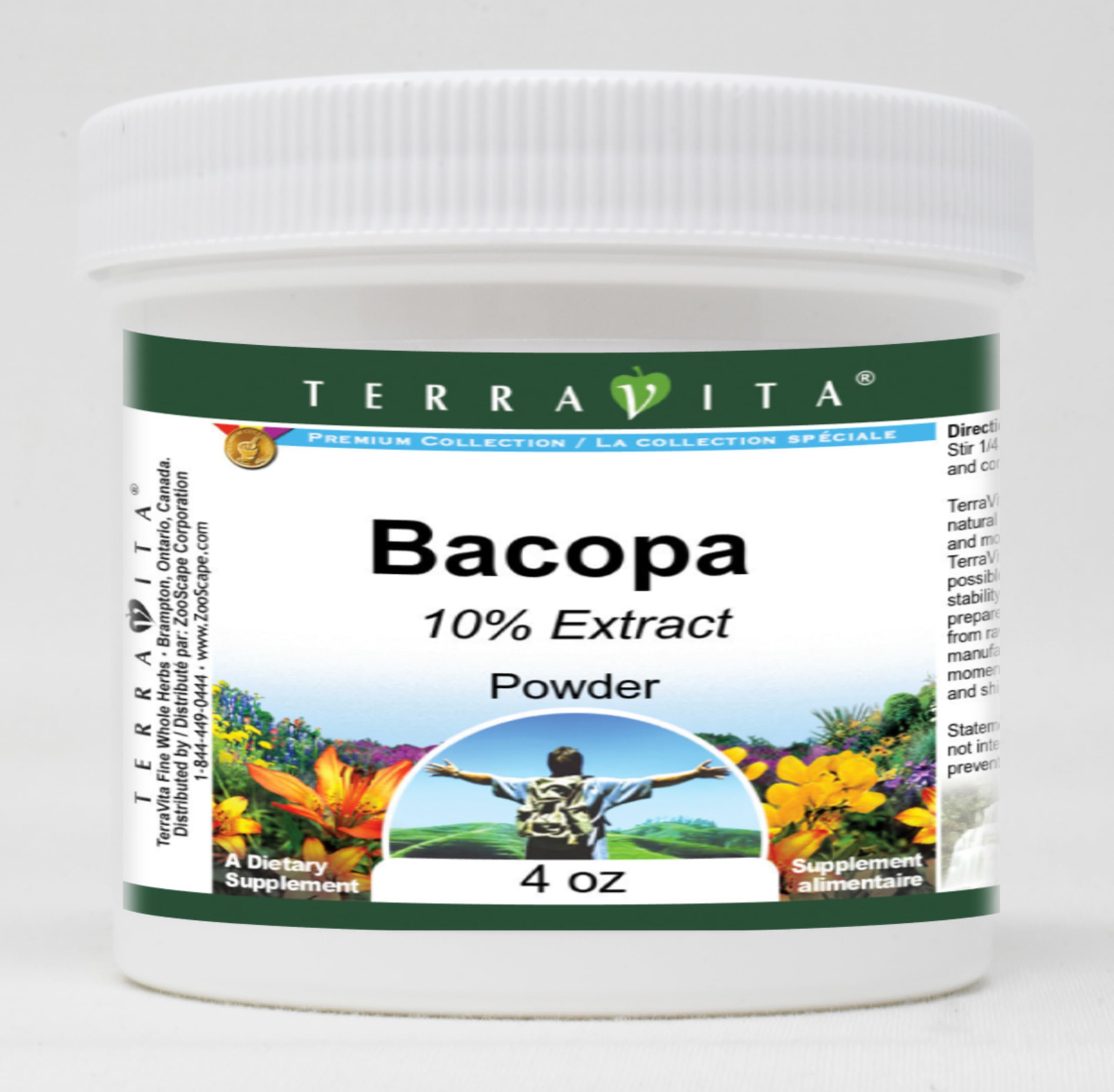 Bacopa Monnieri 10% Extract Powder - 4 oz (ZIN: 519074) | Natural Memory & Brain Support Supplement for Focus, Stress Relief & Cognitive Function