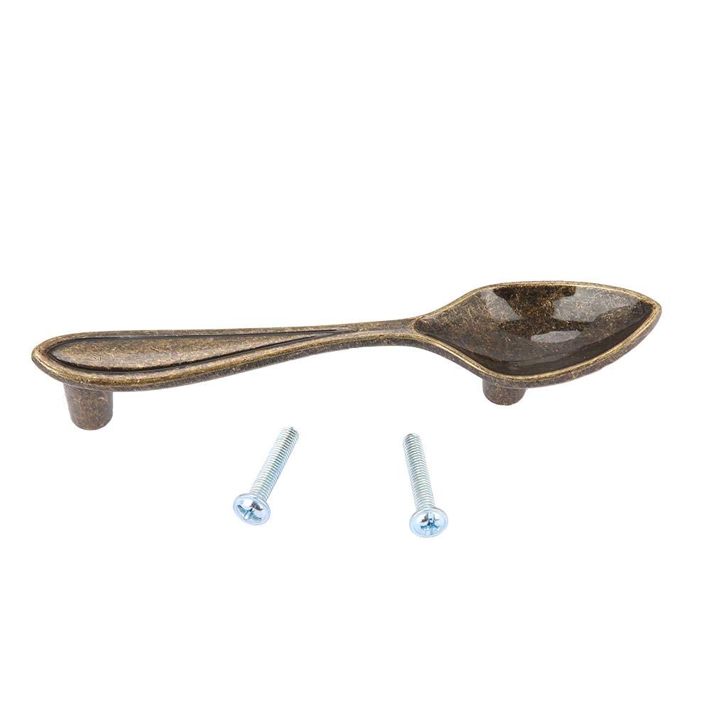 Garosa 2-Pack Cabinet Handles - Durable Zinc Alloy Tableware-Shaped Drawer Pulls for Kitchen Cabinets, Dressers & Furniture (6