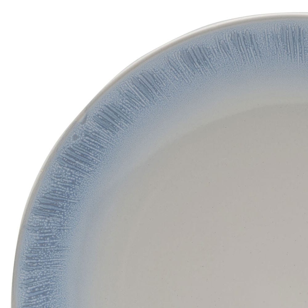 Logan Blue 32-Piece Dinnerware Set - Porcelain Tableware Service for 8 People, Dishwasher & Microwave Safe - Perfect for Family Dinners, Parties, and Holiday Gatherings
