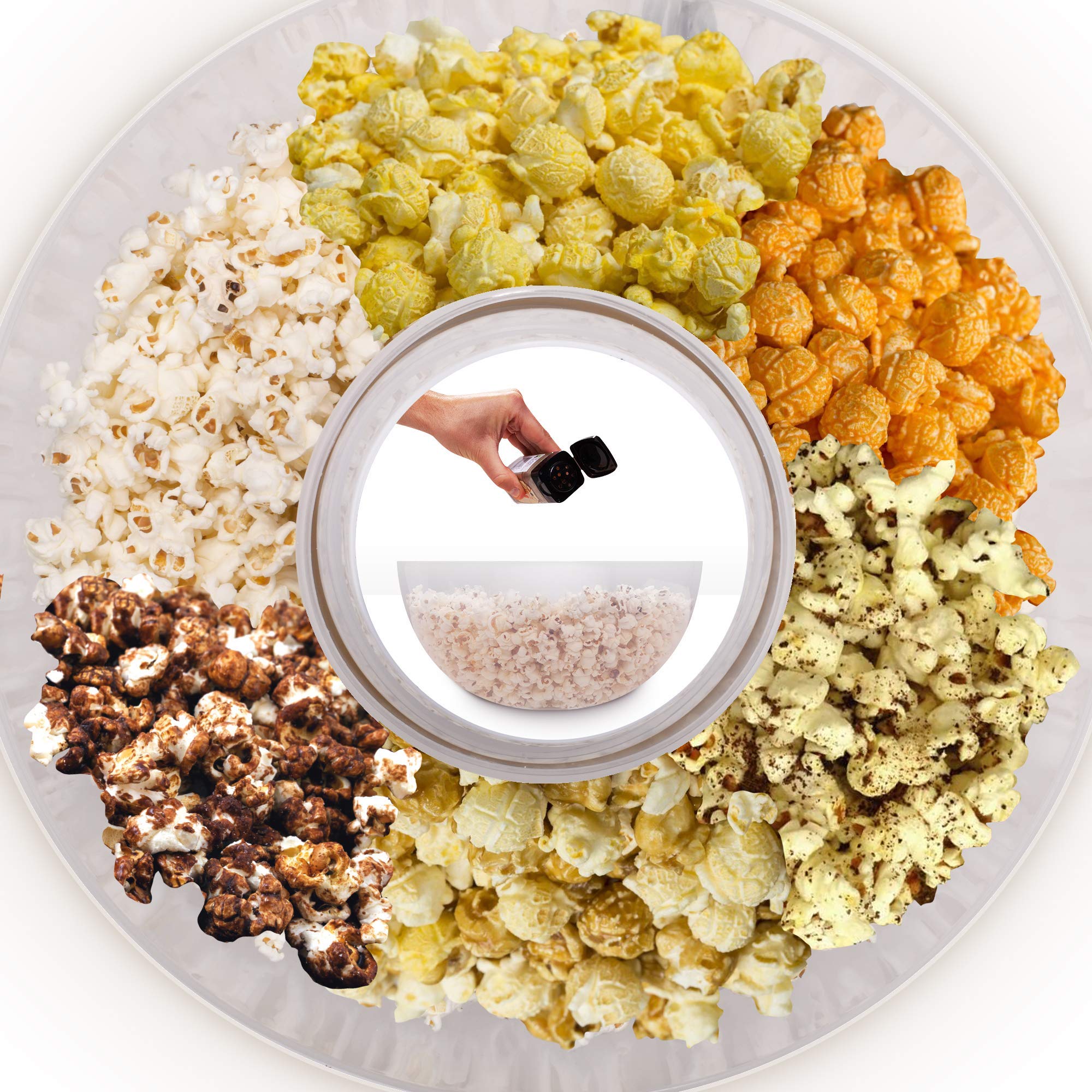 Duronic POP50/BK Hot Air Popcorn Maker - Healthy Oil-Free Homemade Popcorn Machine for Low Calorie Snacks - 1200W with Measuring Cup & Serving Bowl - Perfect for Movie Nights, Parties & Family Snack Time