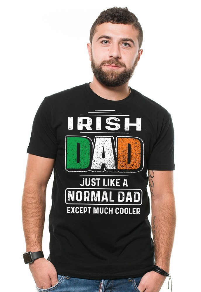 Authentic Irish Dad T-Shirt - Premium Cotton Mens Tee with Shamrock Design - Perfect for St. Patrick's Day, Irish Pride & Casual Wear