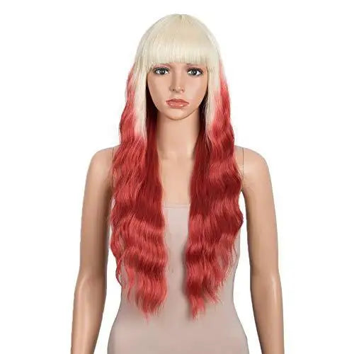 Natural Wavy Hair Wig with Bangs for Women - Soft & Realistic Synthetic Hairpiece for Daily Wear, Cosplay & Costume Parties
