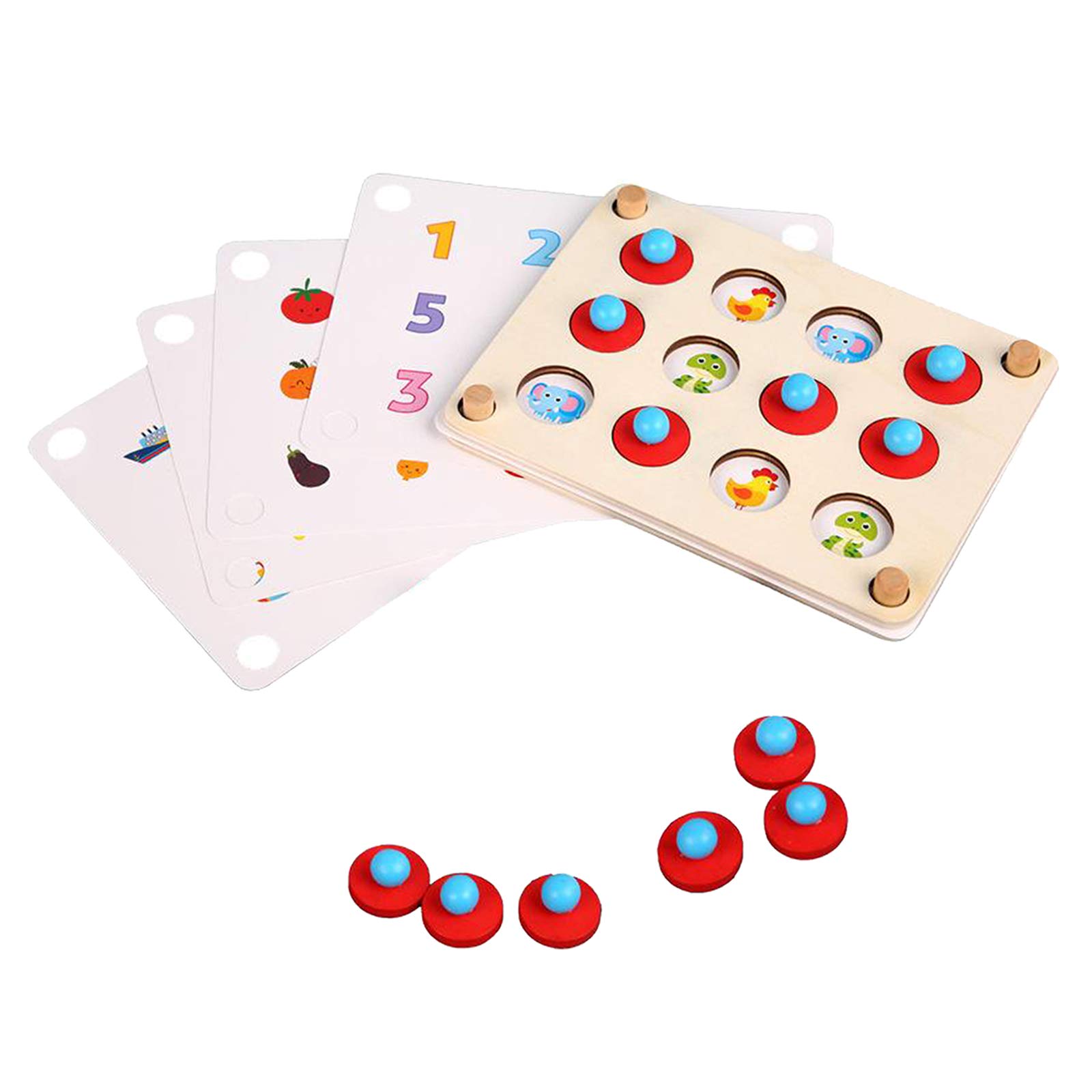 Menolana Wooden Memory Chess for Kids - Educational Wooden Chess Game, Fun Memory Chess Set for Early Learning, Perfect for Family Game Nights and Classroom Activities