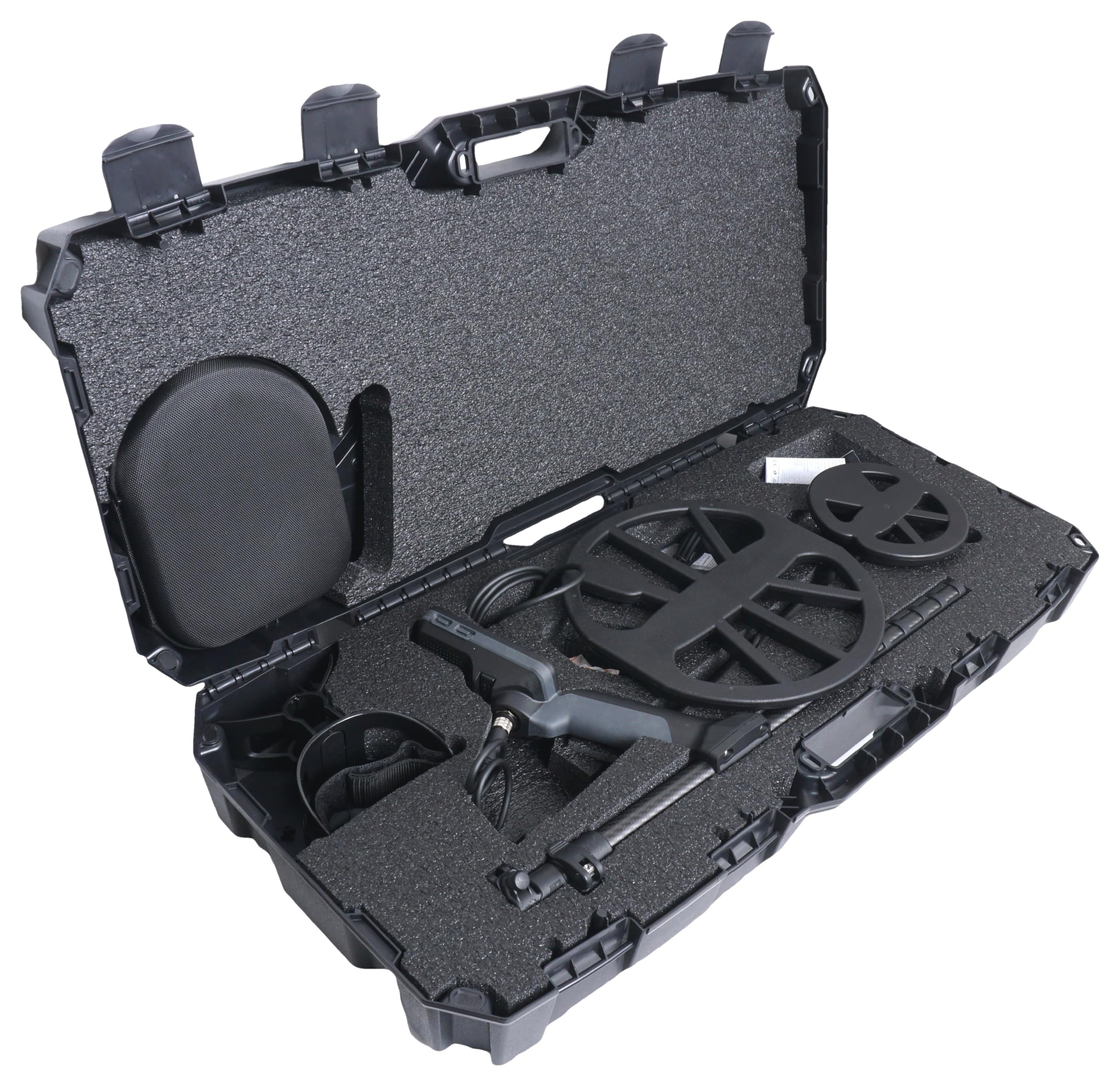 Minelab Equinox 900 Metal Detector Hard Shell Protective Case - Lightweight Waterproof Storage for Outdoor Treasure Hunting & Beach Metal Detecting