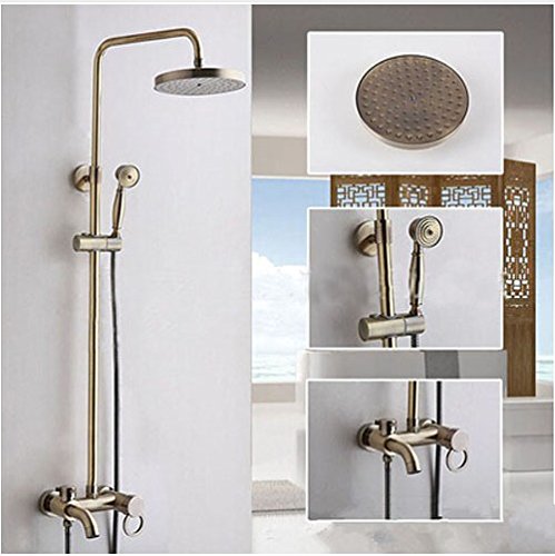 Luxury Rainfall Shower Set - 8 Inch Brushed Nickel Wall Mount Showerhead with Handheld Sprayer for Spa-Like Bathroom Experience | Perfect for Master Bath, Guest Bath & Luxury Hotel Renovations