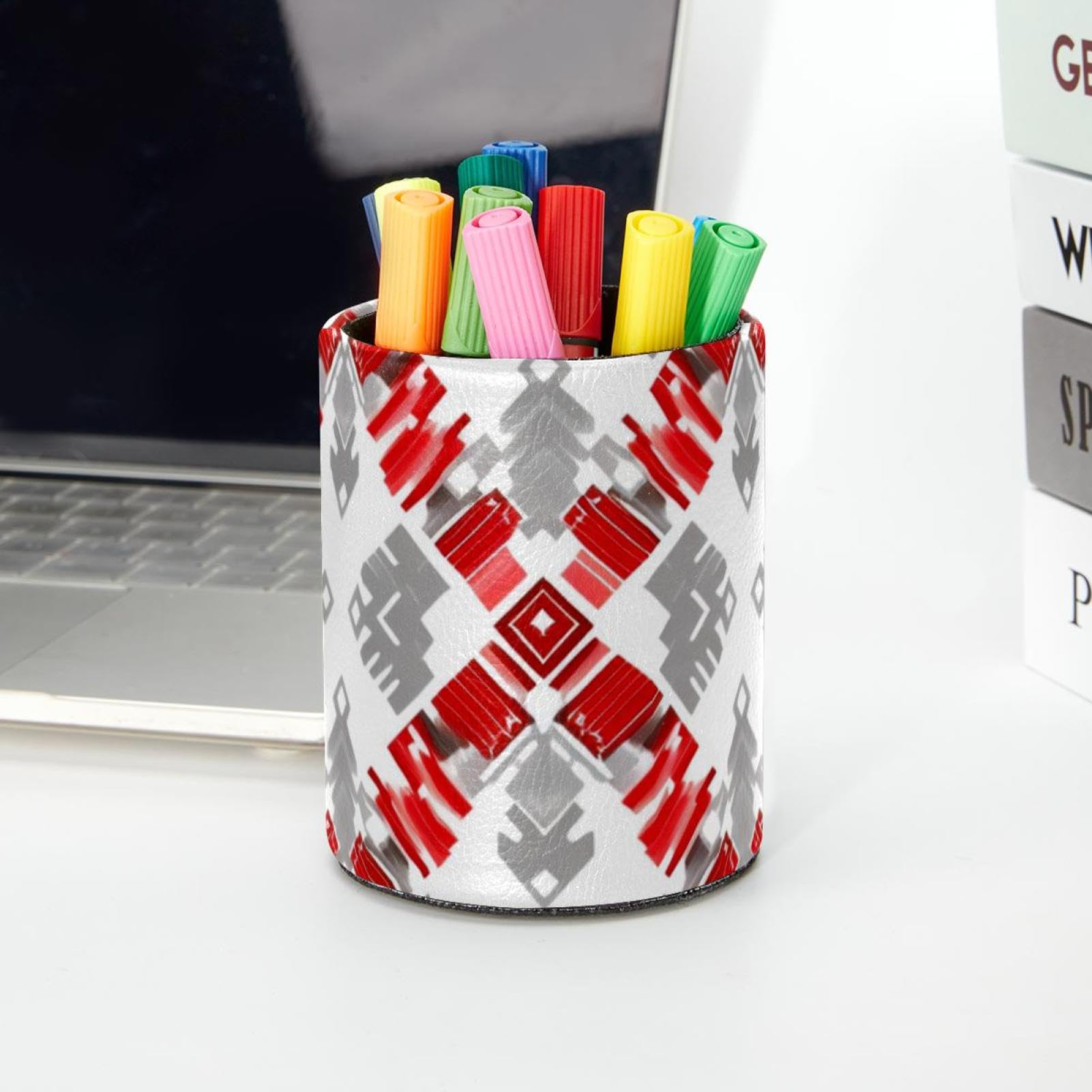 Makeup Brush Holder & Pen Organizer for Desk - Bowling Ball Sport Graphic Pen Cup - Perfect for Makeup Artists, Office & Sports Enthusiasts