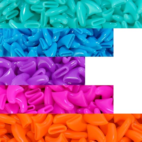Turquoise, Sky Blue, Purple, Rose, Orange Peel