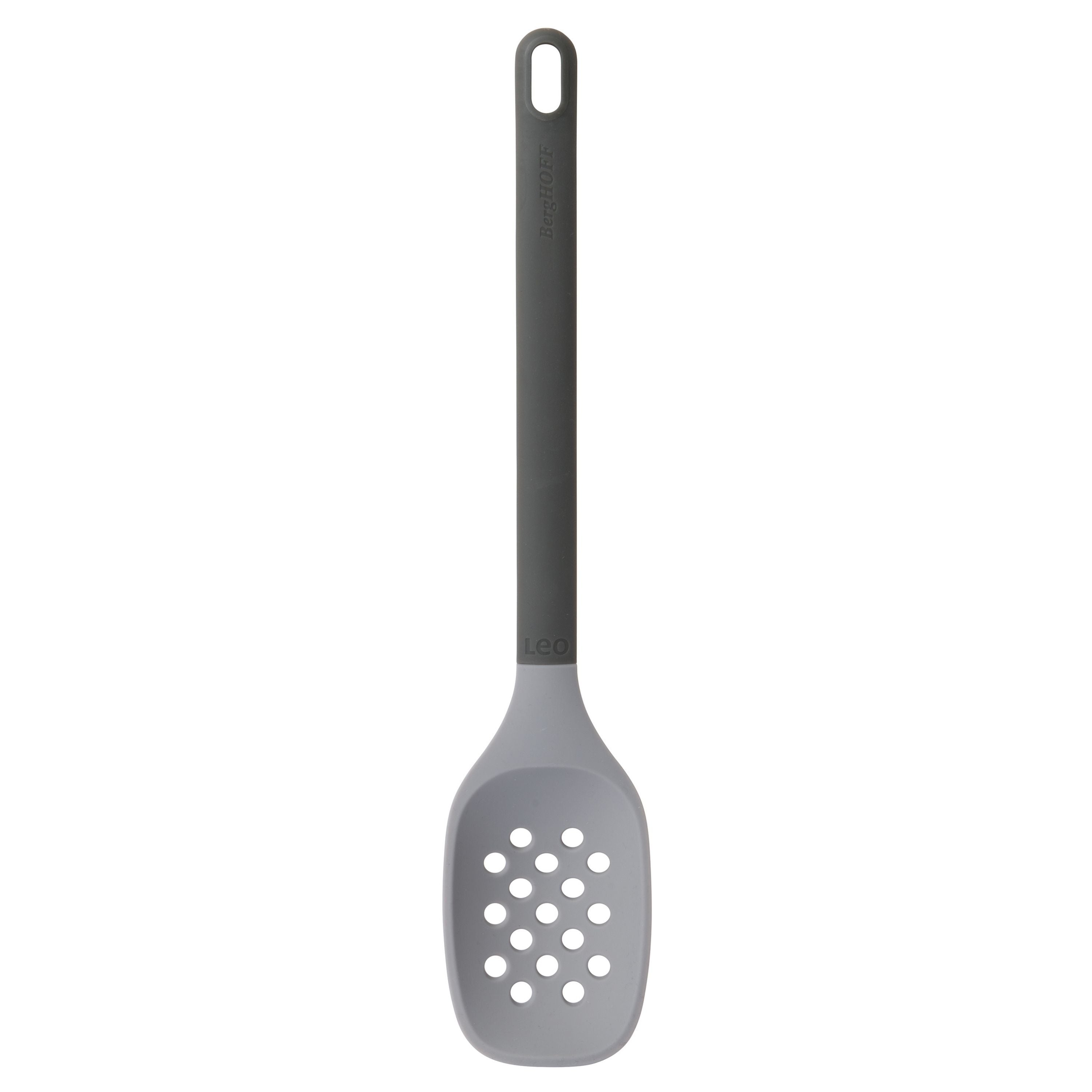 BergHOFF Leo 2-Piece Silicone Utensil Set - Heat Resistant Kitchen Tools for Cooking & Serving - Perfect for Non-Stick Pans, Baking & Everyday Use (Gray)