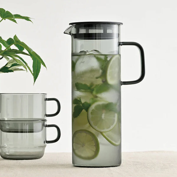 Hario Colours Glass Pitcher - 1.2L Heat-Resistant Japanese Tea & Coffee Server for Iced Brewing, Cold Brew & Pour Over - Perfect for Home, Cafe & Office Use