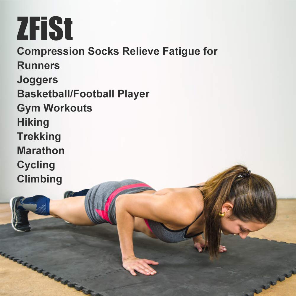 ZFiSt Plus Size Compression Socks for Women & Men - Wide Calf Support, Breathable Sport & Nurse Stockings - Ideal for Running, Travel & Long Work Shifts