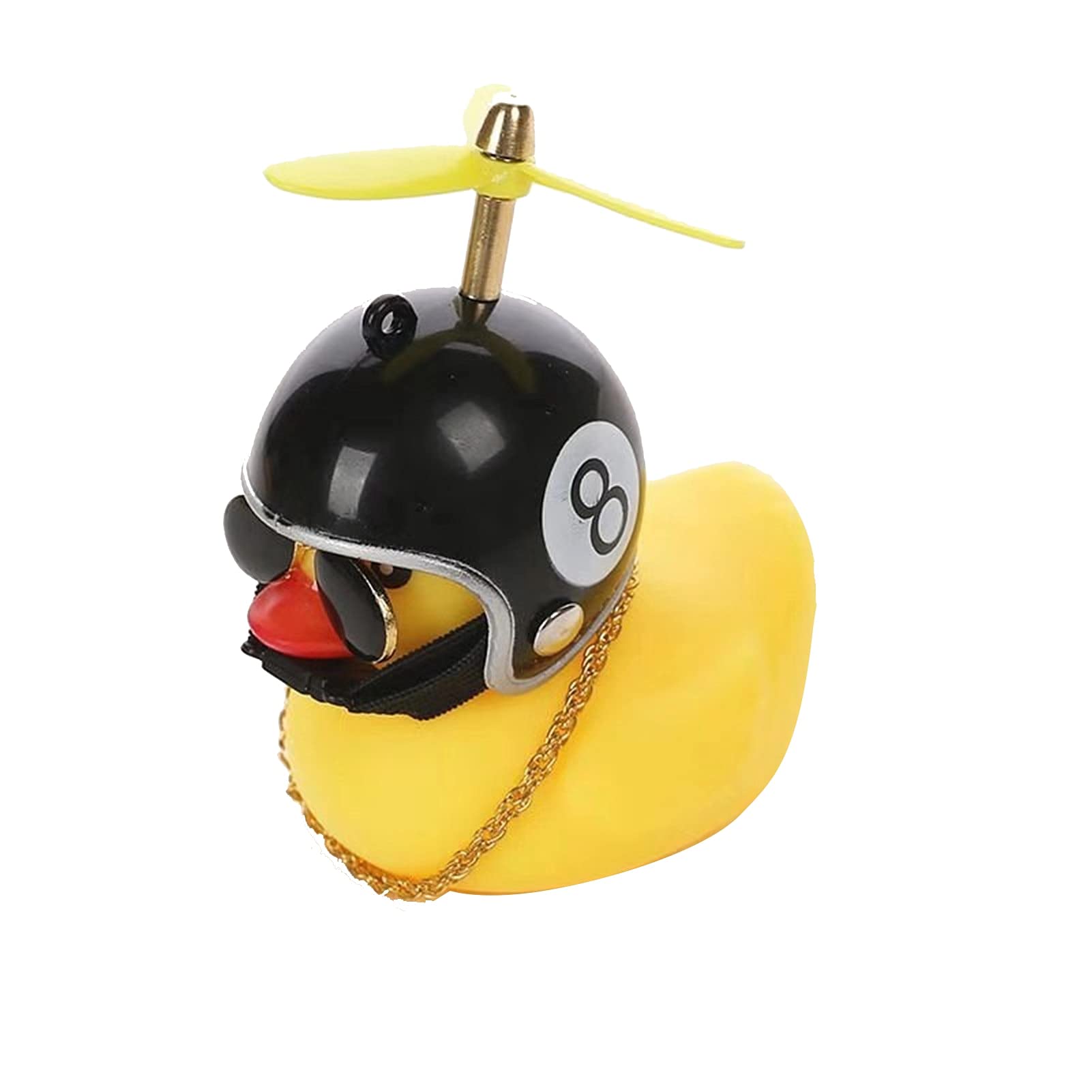 Cool Rubber Yellow Duck Car Dashboard Decor with Thruster Helmet, Sunglasses & Gold Chain - Fun Auto Interior Accessories for Cars, Trucks & SUVs - Perfect for Road Trips, Gifts & Personalizing Your Vehicle