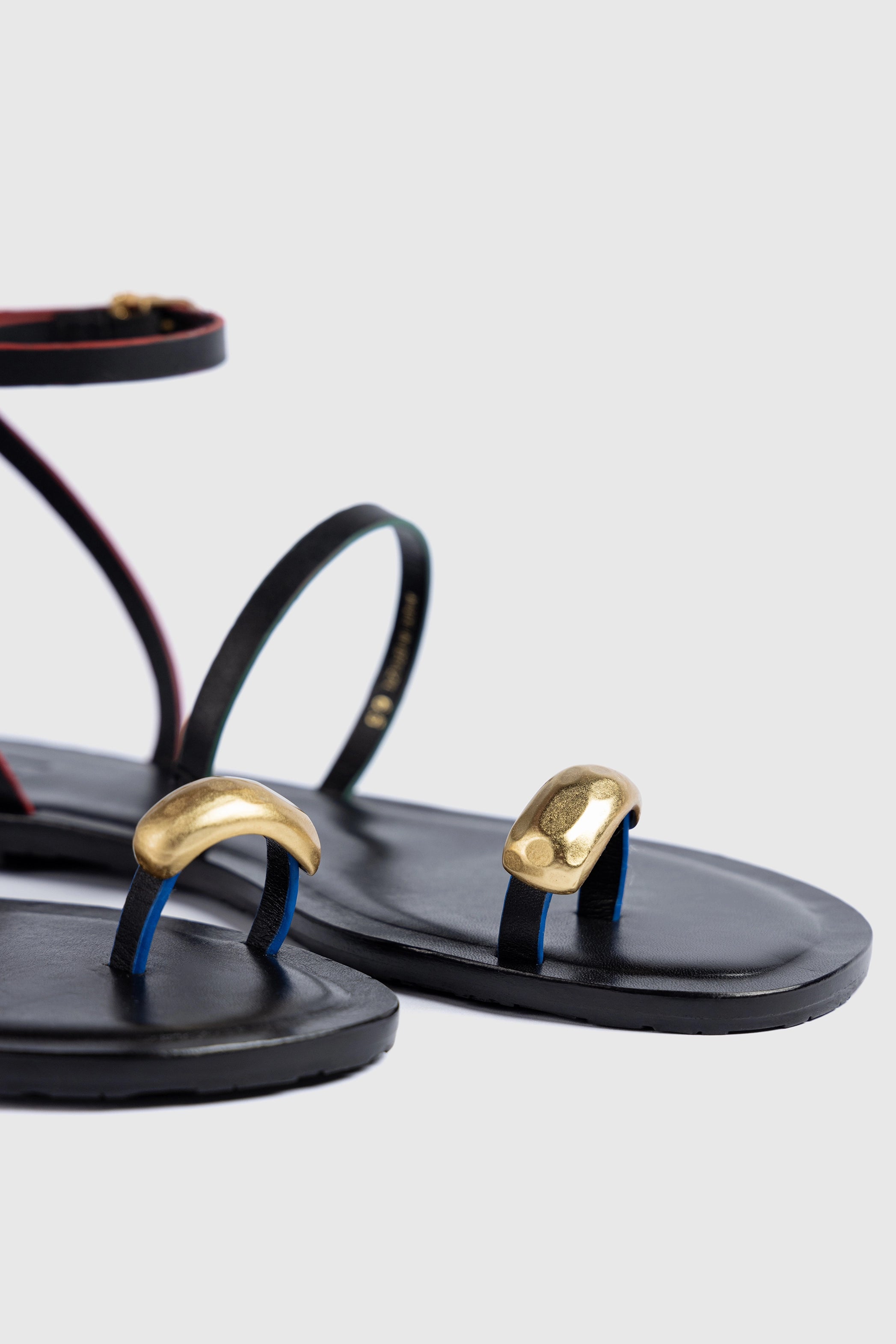 Biarritz Flat Sandal - Black Leather Women's Comfortable Sandals for Beach, Vacation & Summer Outfits