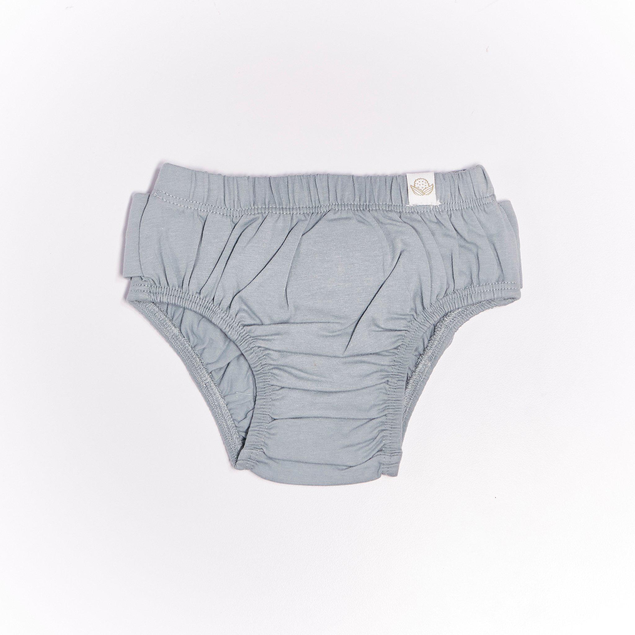 Organic Bow Tie Panties for Women - Soft Cotton Underwear in Bay Blue - Perfect for Everyday Wear & Comfort