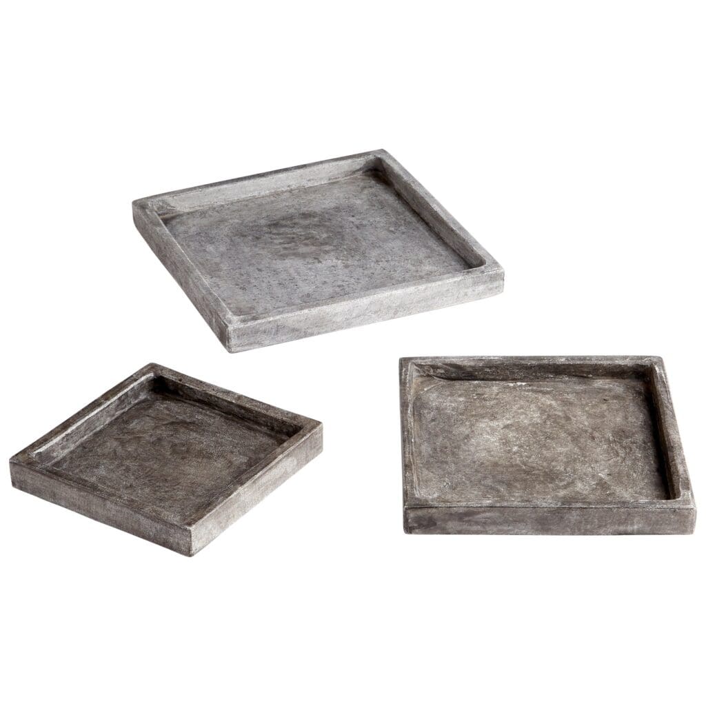 Cyan Design 10597 Gryphon Tray - Large Grey Decorative Serving Tray for Dining, Living Room, or Bathroom Organization